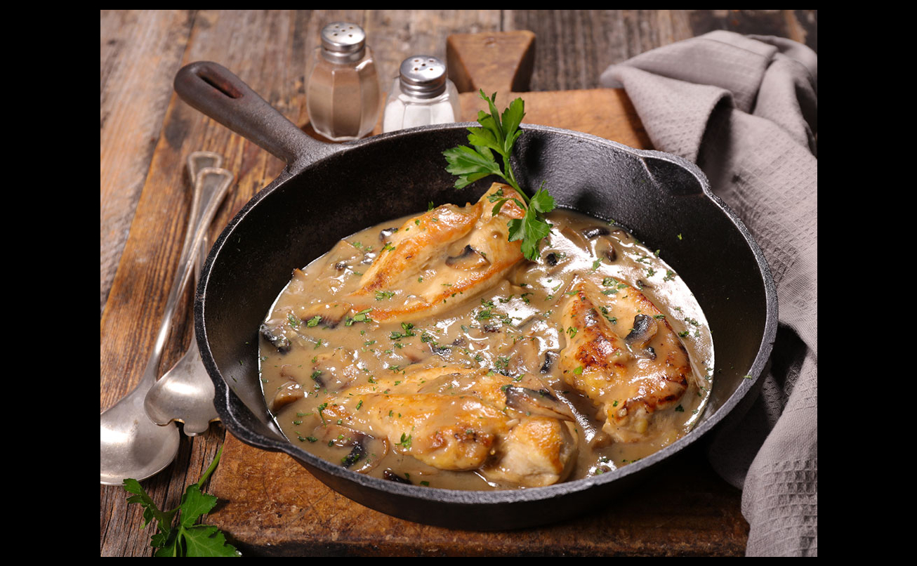 Budget Friendly Braised Chicken Thighs With Mushrooms